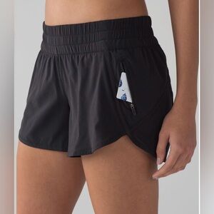 Lululemon Black Tracker Shorts 4” Inseam, Size 8